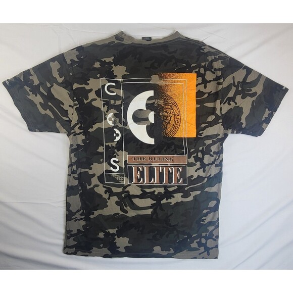 CROOKS & CASTLES Camouflage Orange Medusa Graphic Tshirt Mens XL Streetwear - Picture 4 of 7
